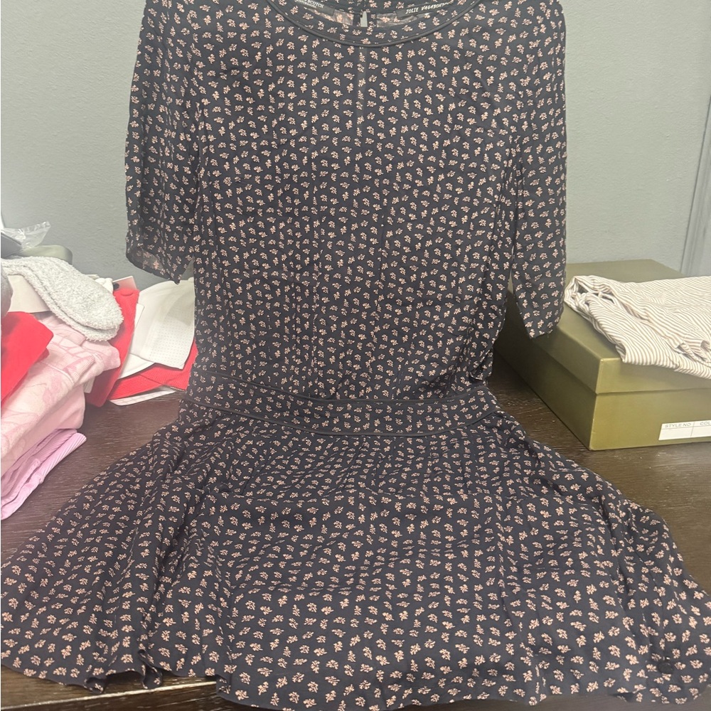 Vagabond Black and Pink Mini Dress